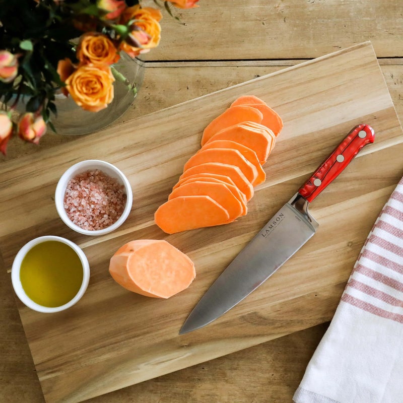 Lamson 8" Premier Forged Chefâ€™s Knife (FIRE) - Image 4